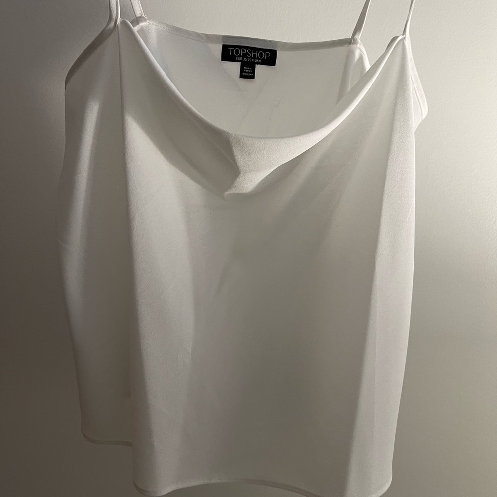 Topshop white flowy tank - Picture 2 of 5